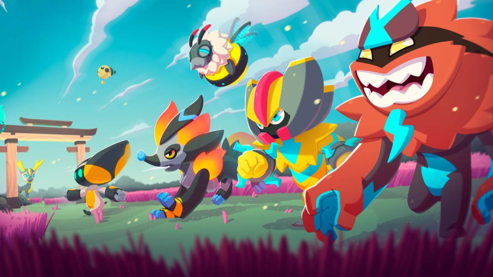 An image of Temtem creatures that players can use in the endgame content.