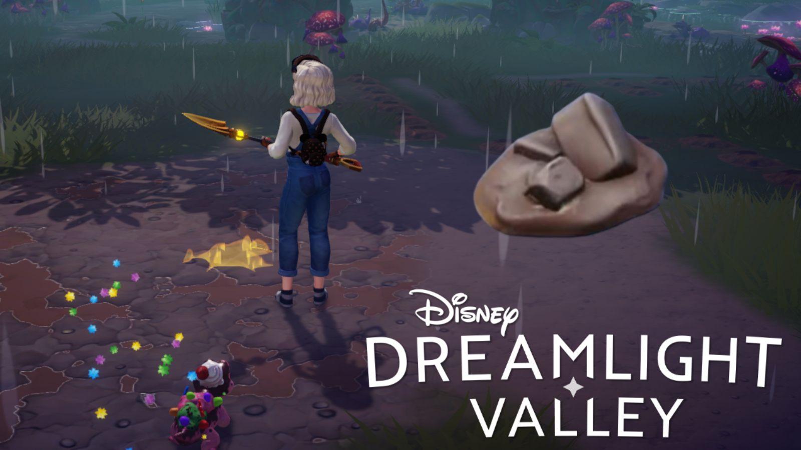 Digging for clay in Disney Dreamlight Valley
