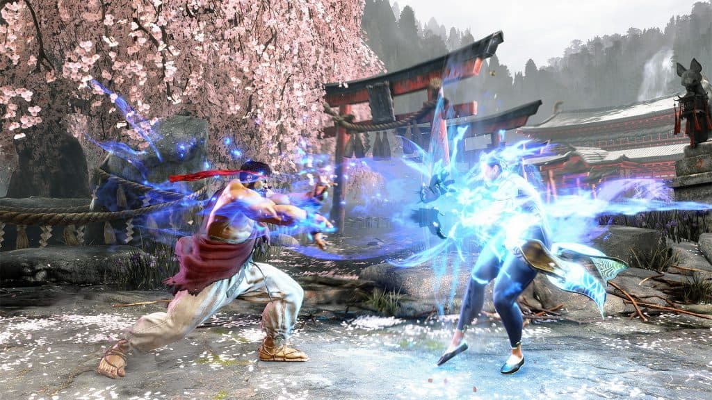 Street Fighter 6 screenshot showing a Ryu Hadouken