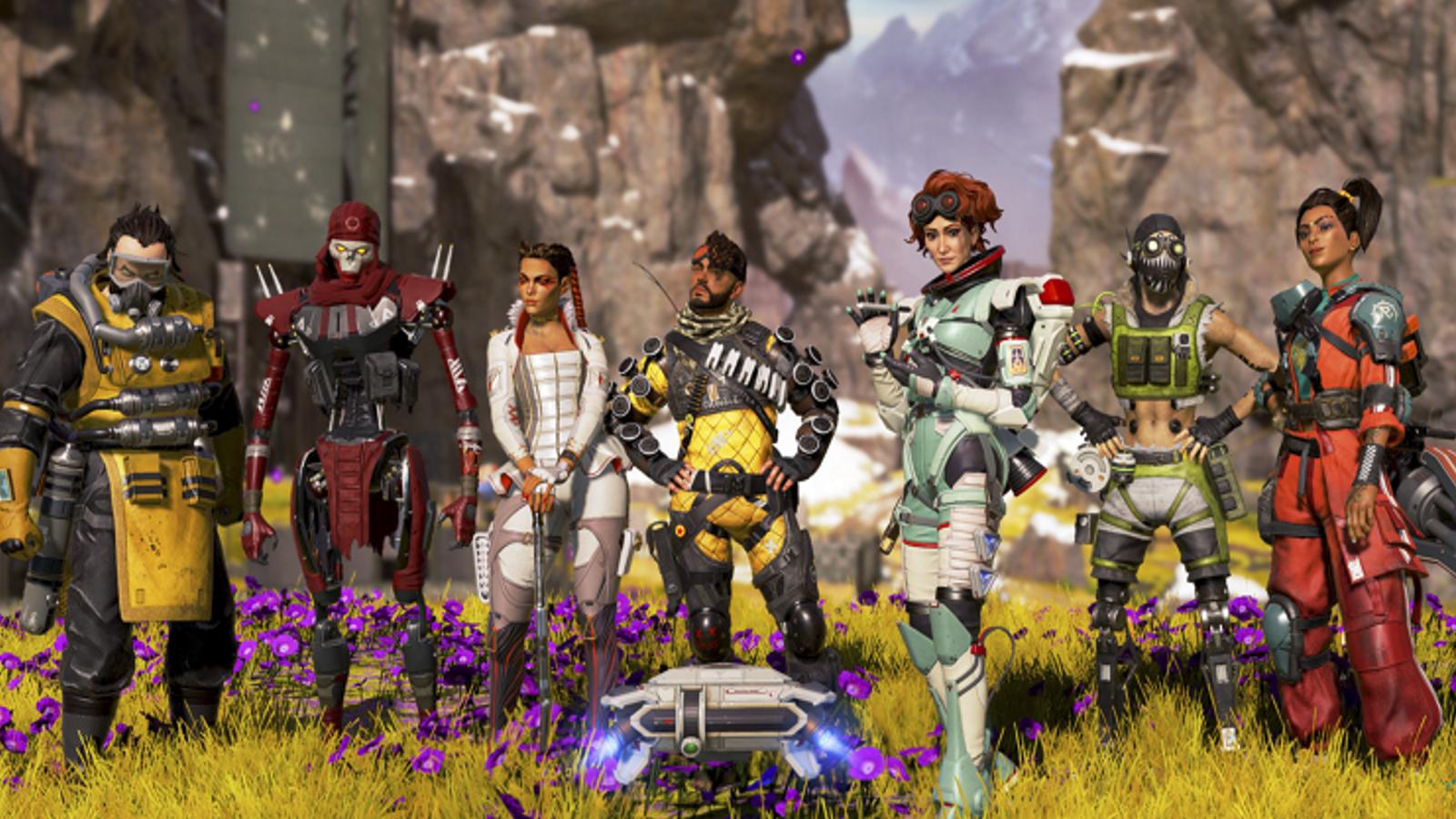 Apex Legends characters standing in unity.