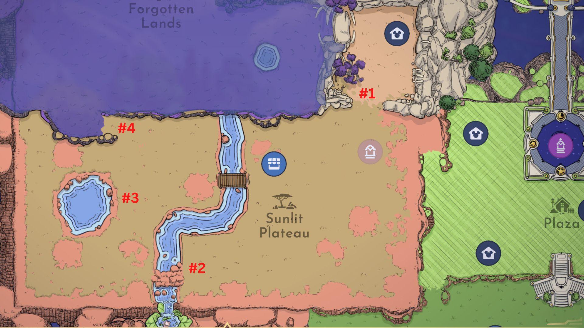 Disney Dreamlight Valley Sunlit Plateau map