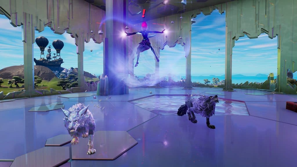 The Herald boss and her Wolves in Fortnite
