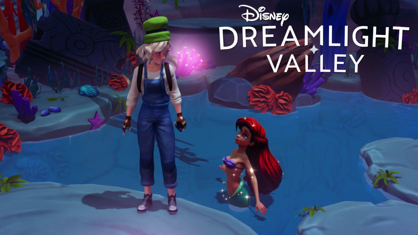 Speaking to Ariel in Disney Dreamlight Valley
