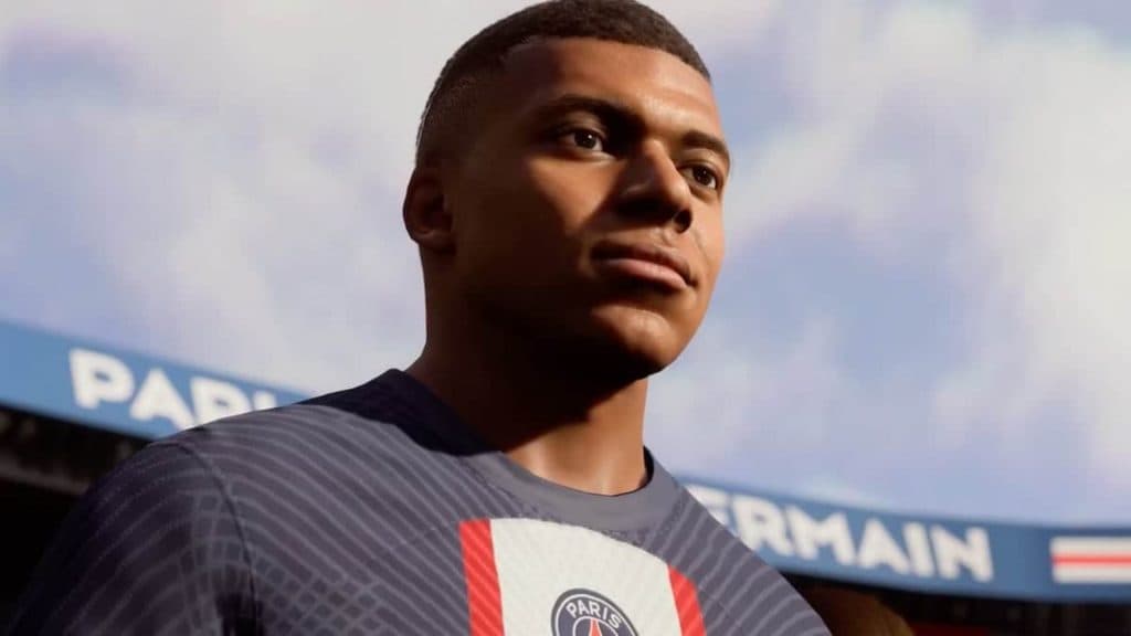 mbappe staring ahead of him in fifa 23