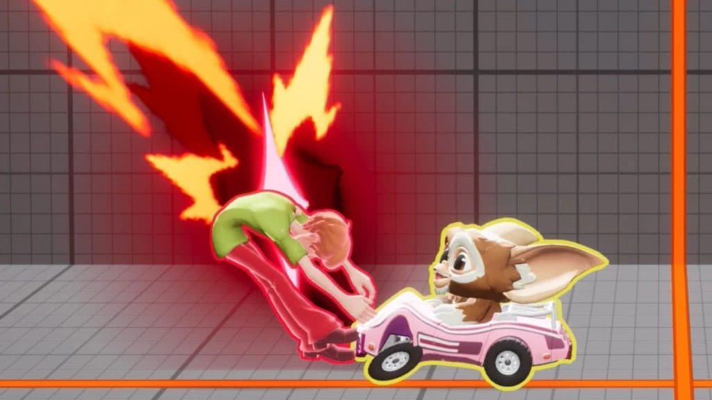gizmo hitting shaggy with car in multiversus