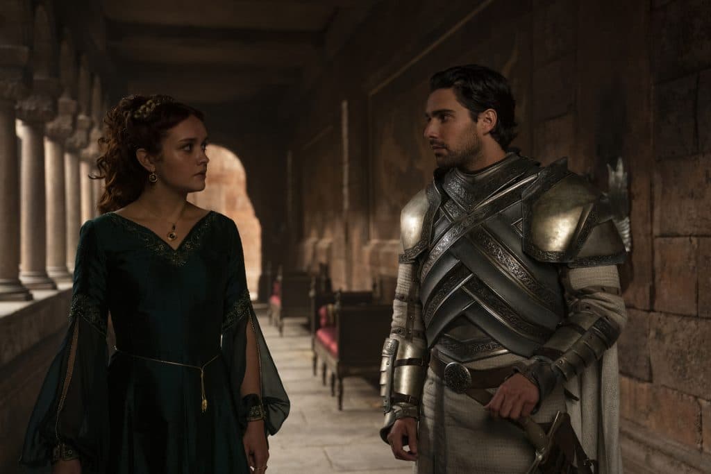 Olivia Cooke and Fabien Frankel in House of the Dragon