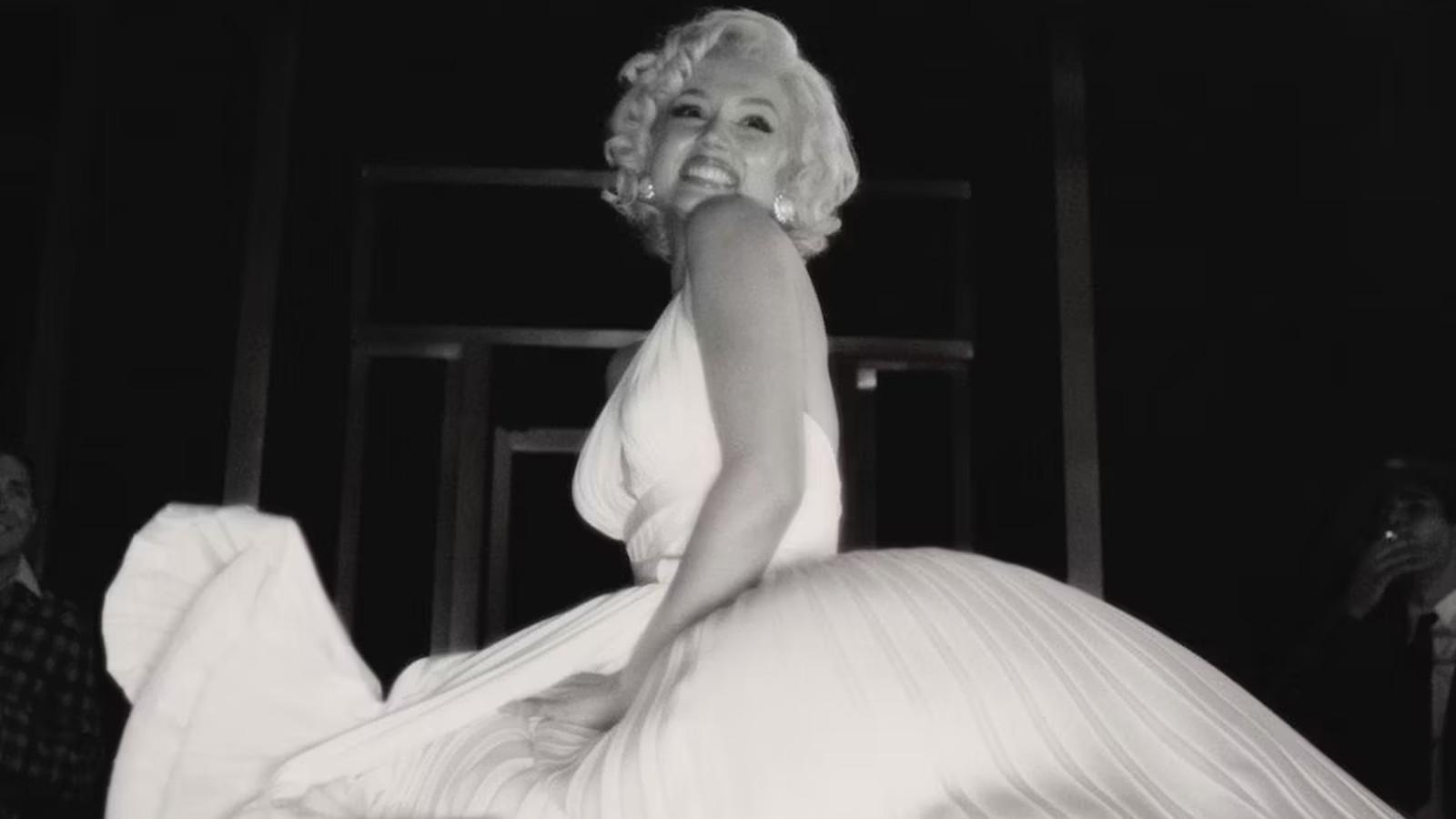 Ana de Armas as Marilyn Monroe in Blonde on Netflix