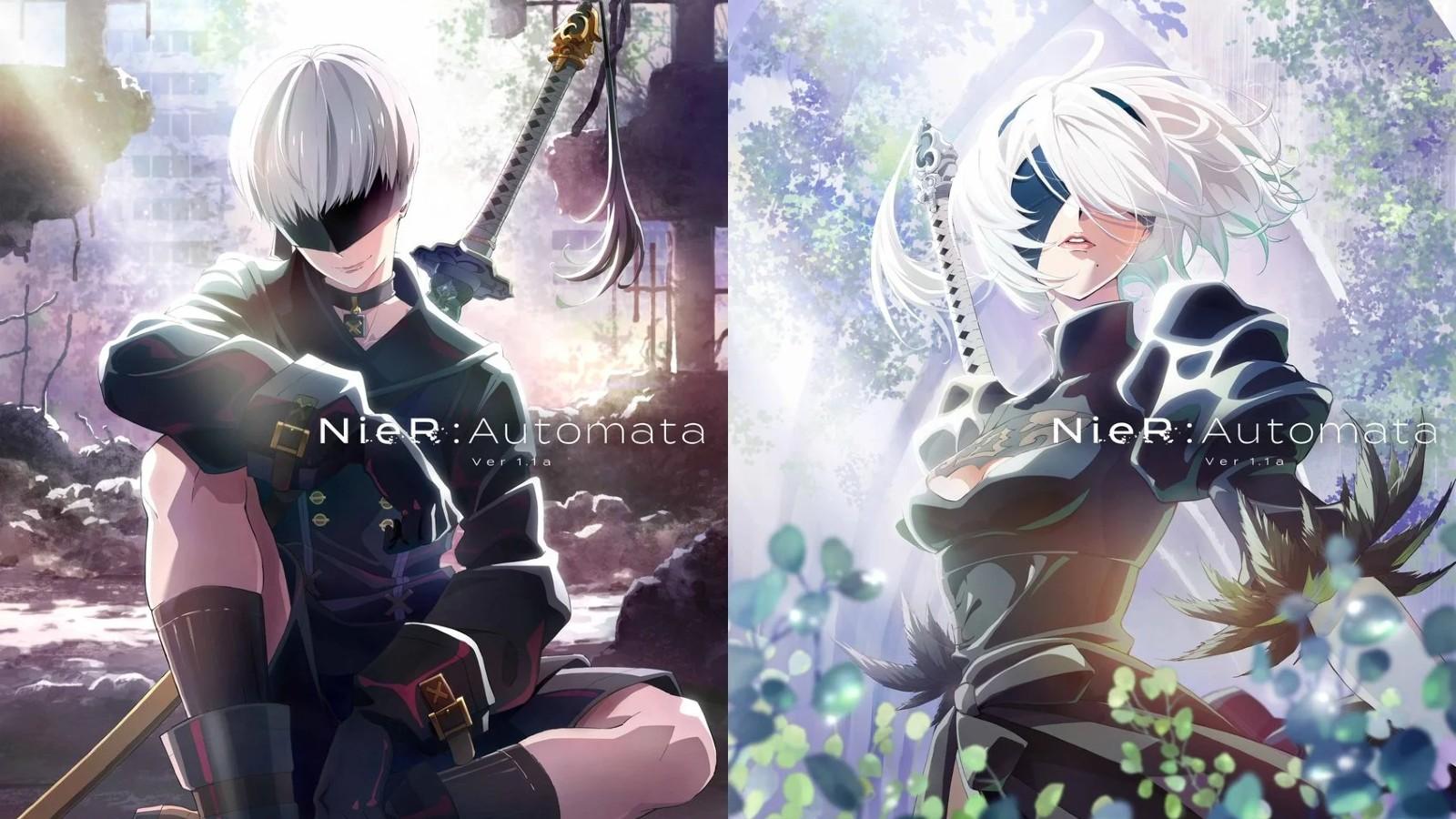 Official promotional images from the Nier Automata Ver 1.1a anime.