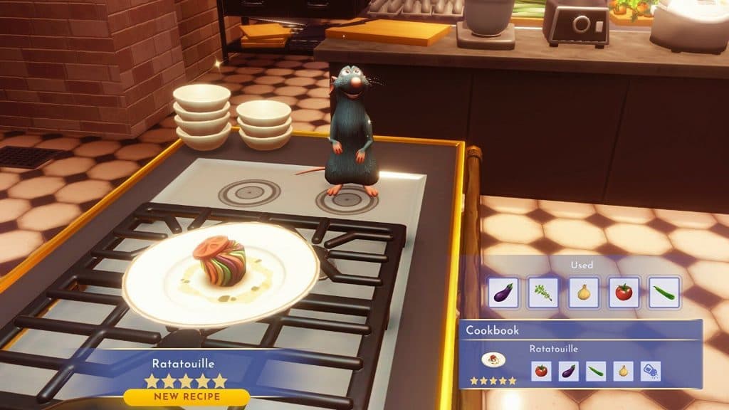 a ratatouille, one of the easiest 5-star recipes in disney dreamlight valley