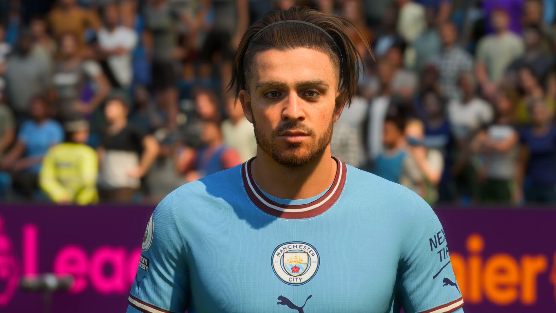Jack Grealish in manchester city shirt in fifa 23