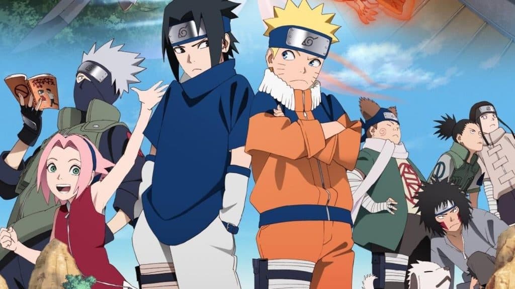 An image of character design from the Naruto anime.