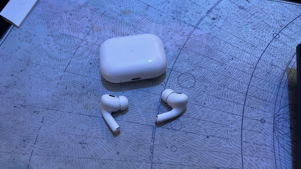 AirPods Pro Second Generation on a desk mat