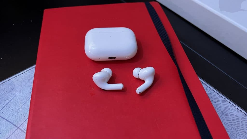 AirPods Pro Second Generation on a notepad