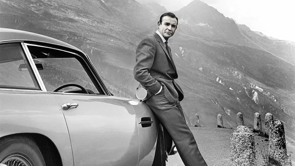 An image of Sean Connery as James Bond in Goldfinger