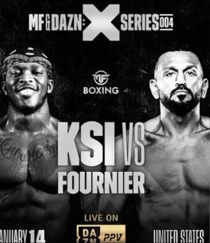 KSI vs Fournier fight poster DAZN