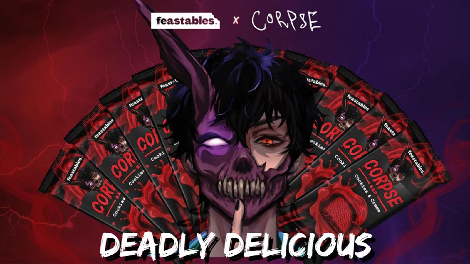 MrBeast teams up with Corpse Husband for new feastables chocolate bar