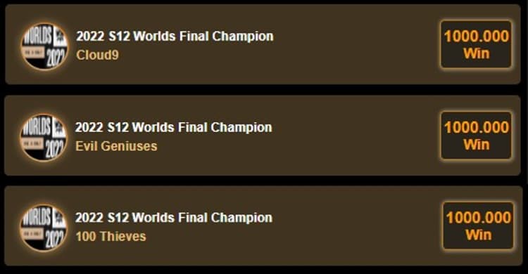 LCS worlds odds after groups
