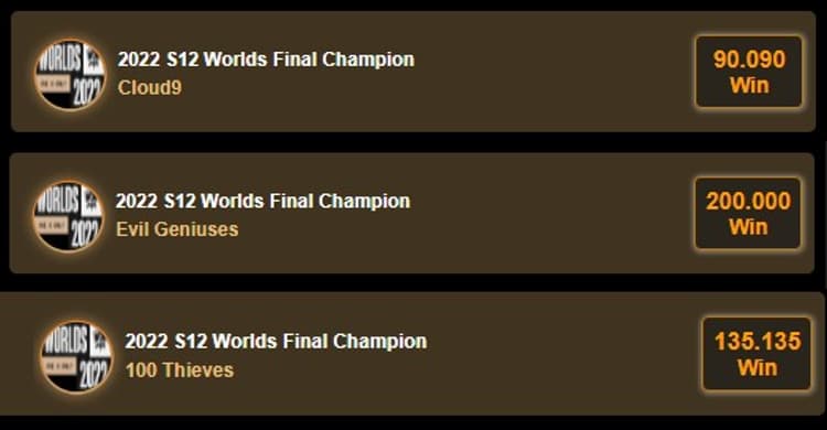 LCS worlds odds before groups