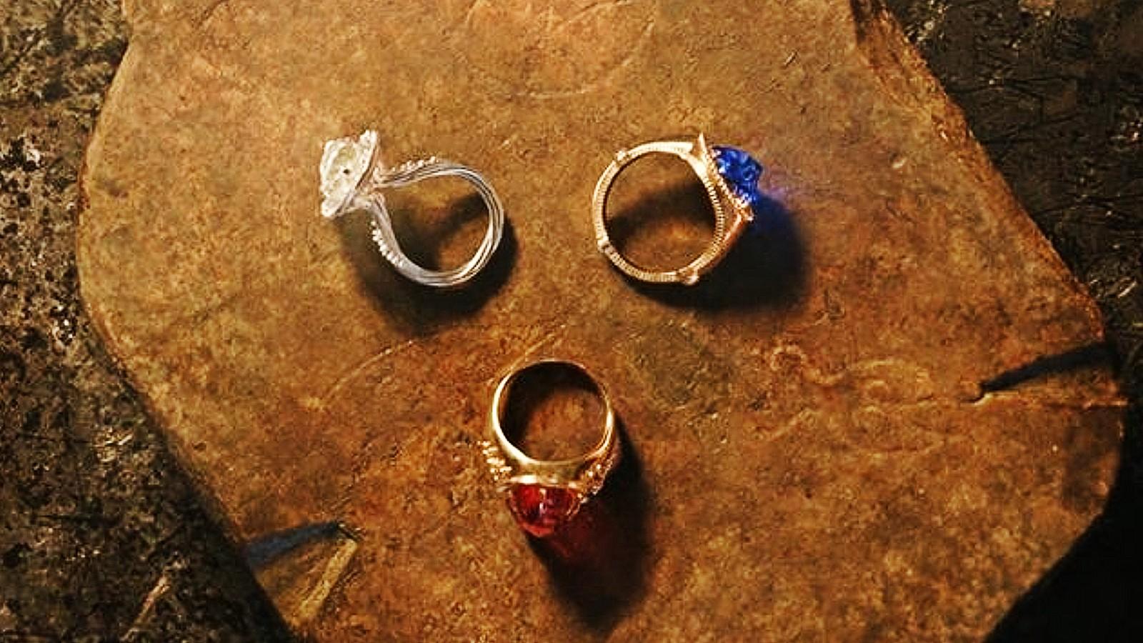 The three elven rings in Rings of Power Episode 8