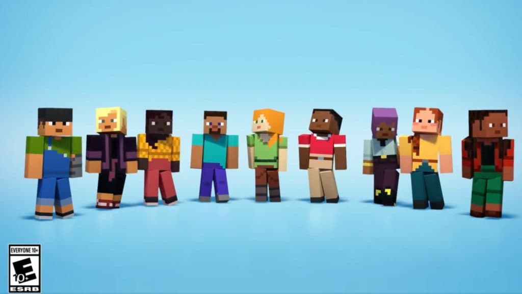 Minecraft introduces seven new default skins