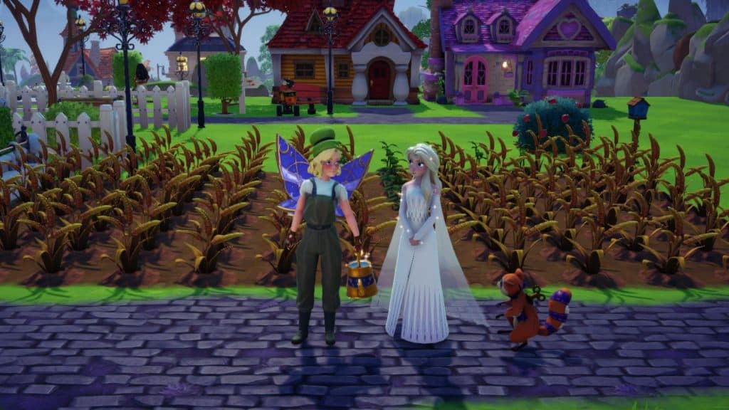 Growing wheat with Elsa in Disney Dreamlight Valley