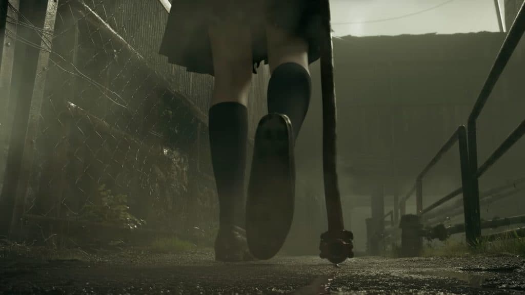 Silent Hill f protagonist dragging pipe
