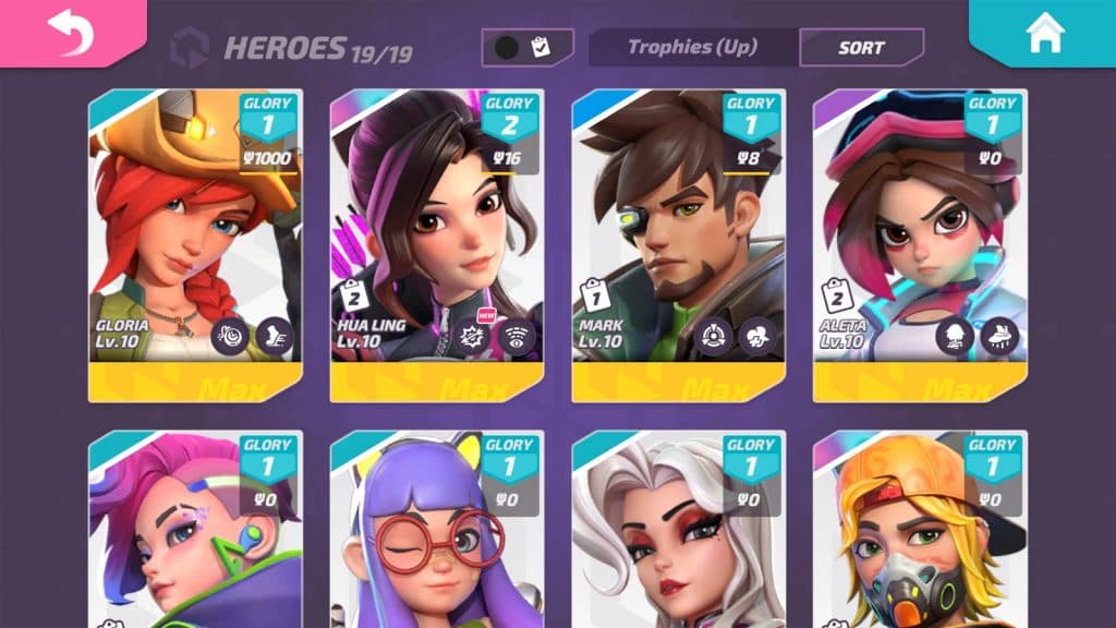 an image of some heroes in T3 Arena