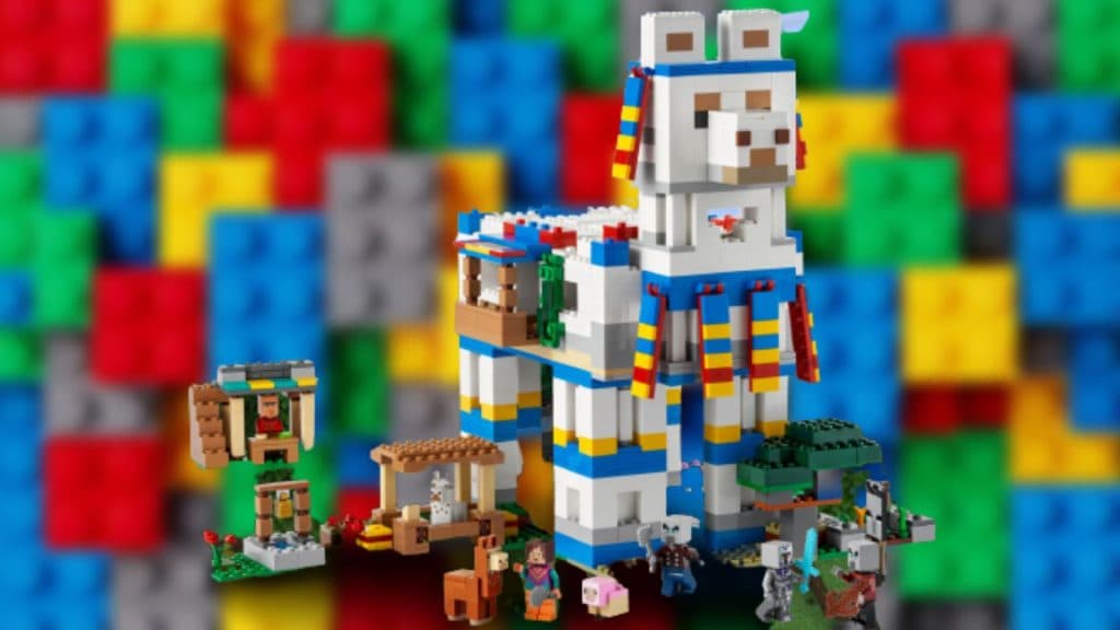 Minecraft llama village lego set