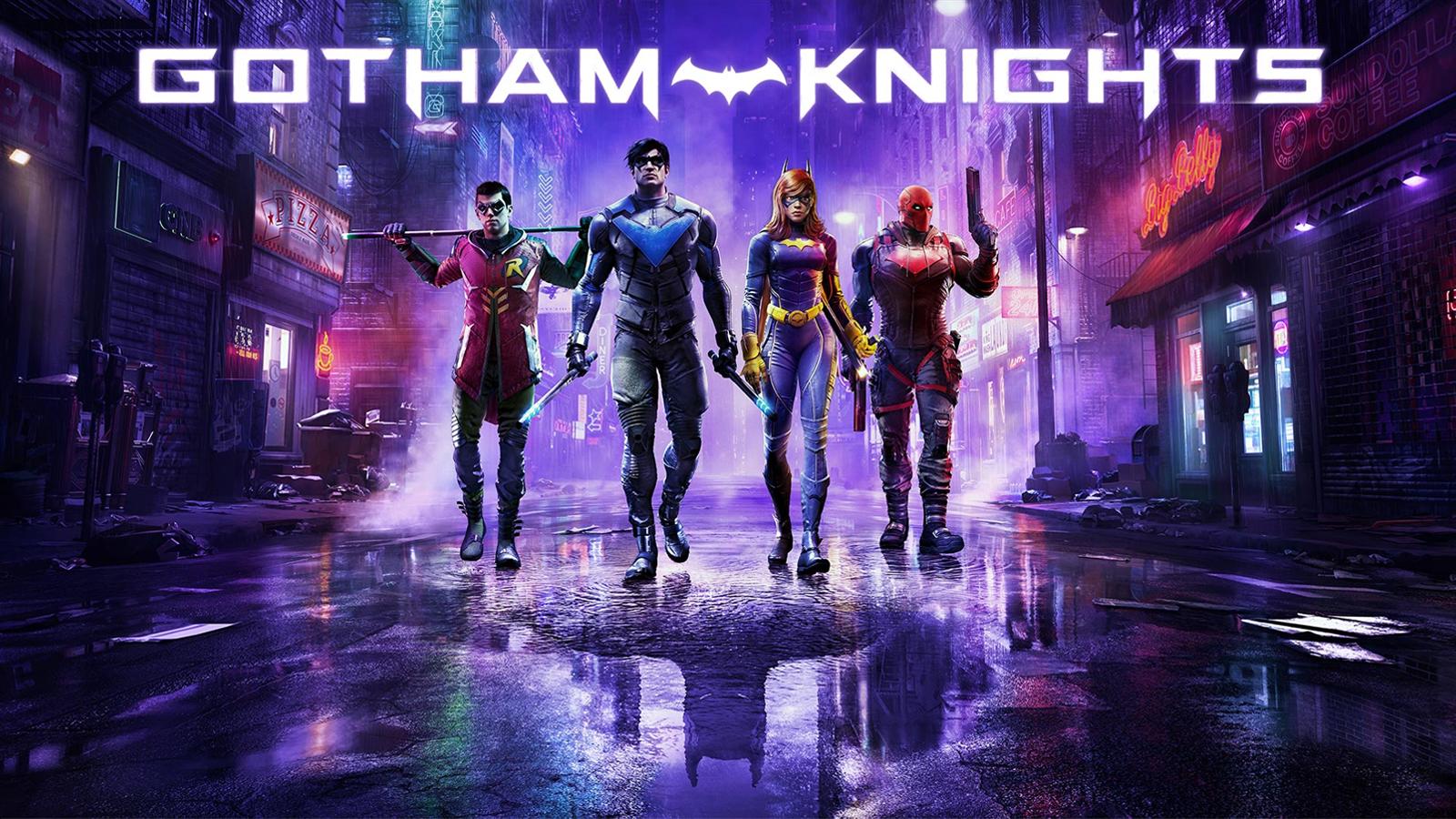 all four heroes in Gotham Knights