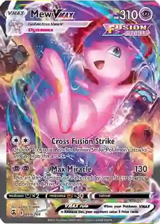 mew vmax fusion strike pokemon card