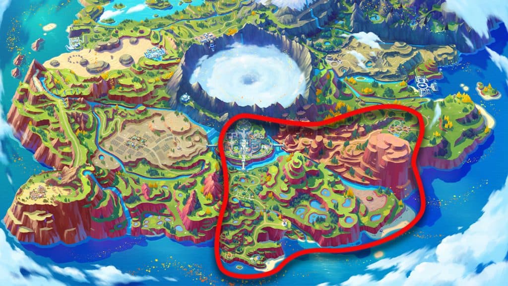 pokemon scarlet violet map preview region