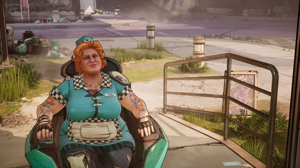 fran sitting in hoverchair in new tales from the borderlands
