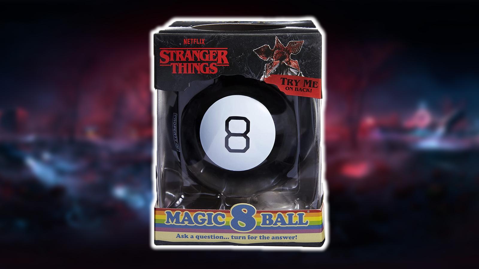 cover art for a magic 8 ball from Stanger Things