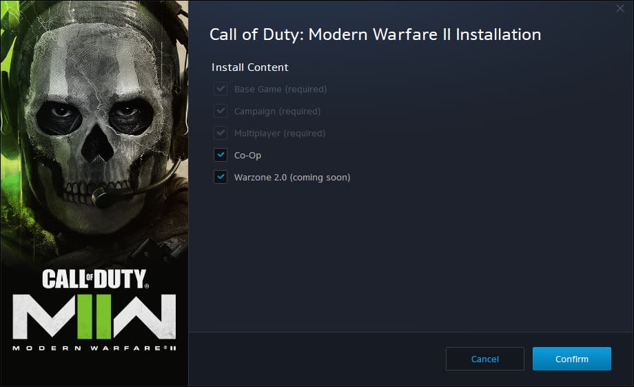 Battlenet Modern Warfare 2 content packs