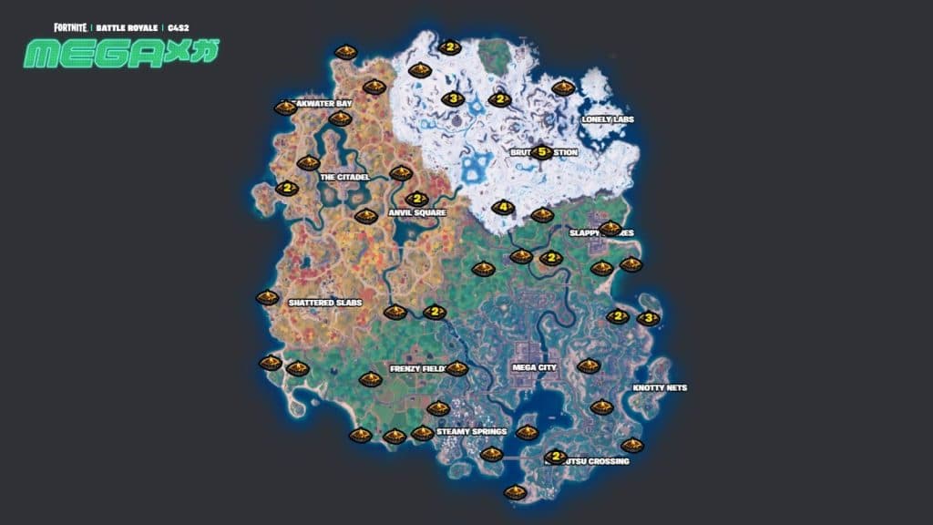 All Campfire Locations in Fortnite Chapter 4 Season 2 island