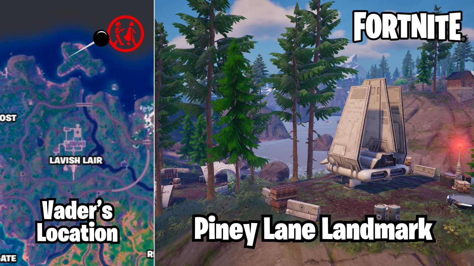 Piney Lane landmark on Fortnite Chapter 5 Season 2
