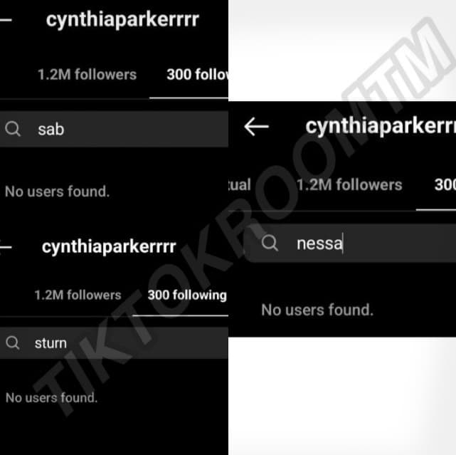 Cynthia Parker unfollowed Instagram copy