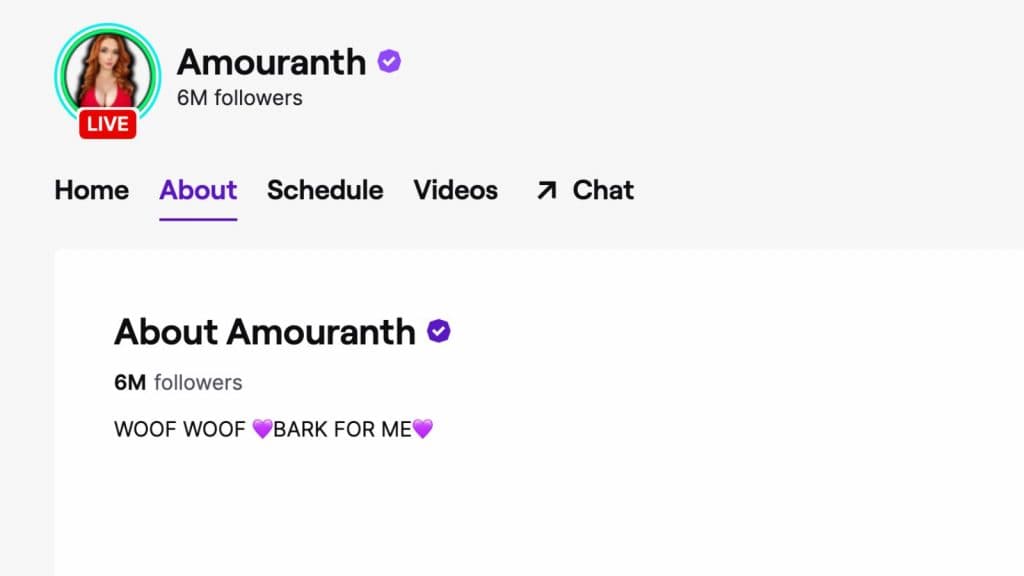 amouranth hits 6 million followers twitch