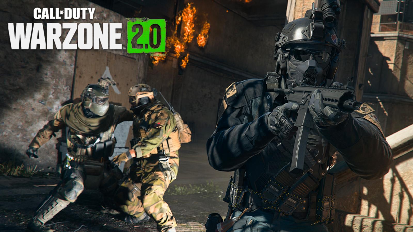 Warzone 2.0 gunfight with logo