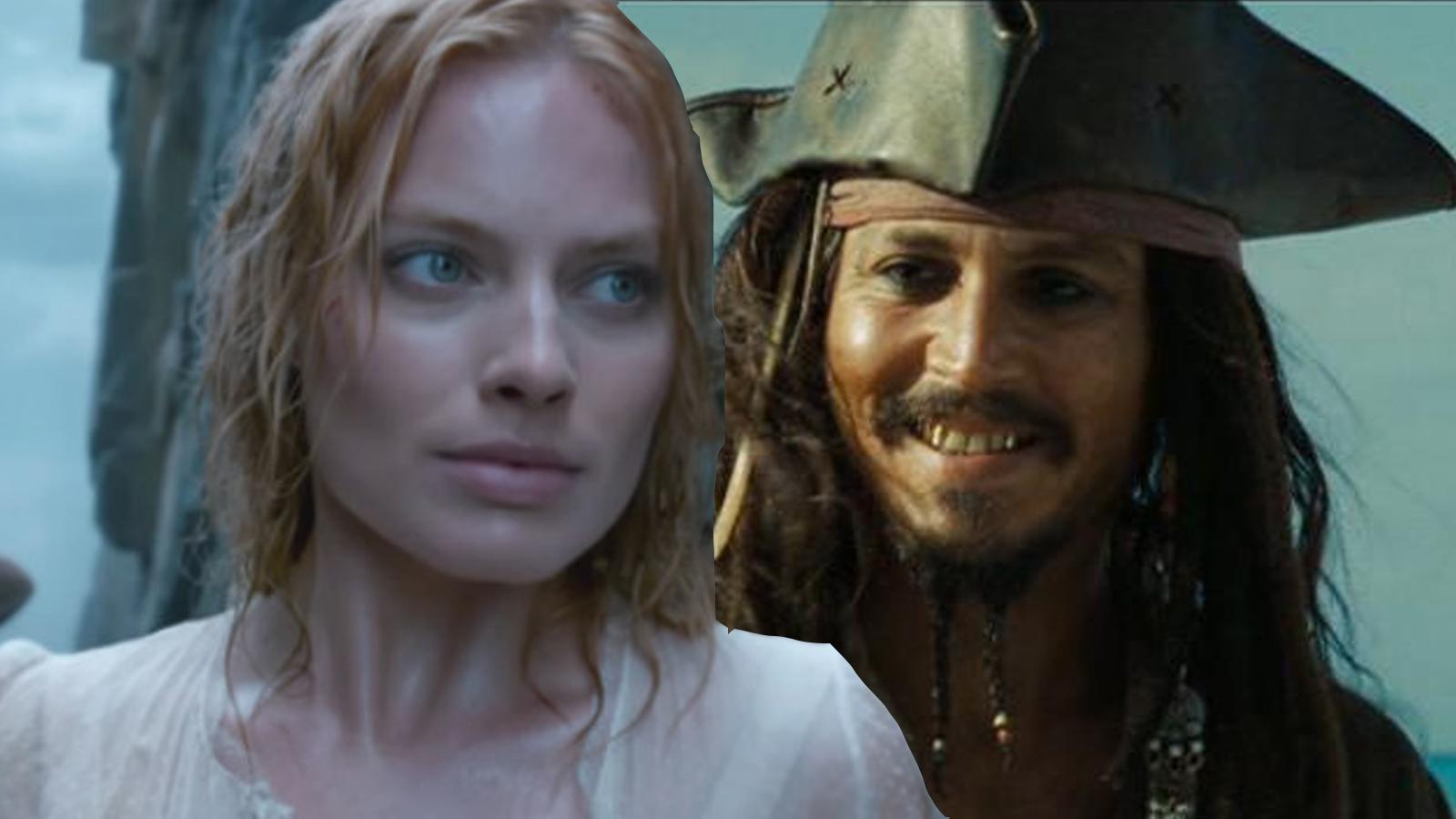 margot robbie and johnny depp pirates of the carribean