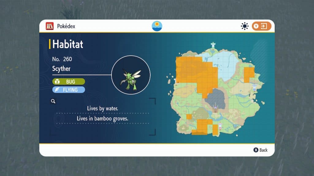 Scyther locations in Pokemon Scarlet and Violet
