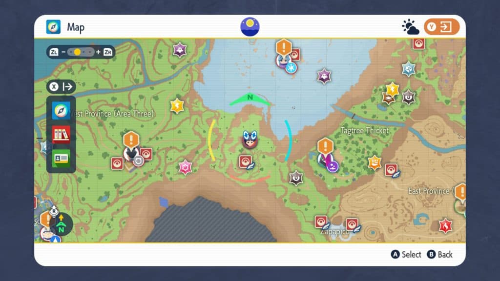 An Ice Stone location on the Pokemon Scarlet and Violet map
