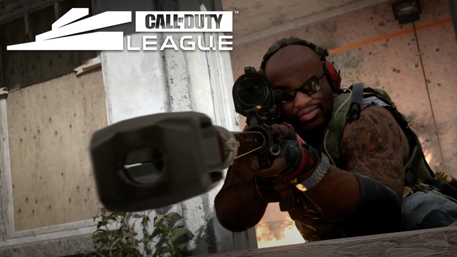 MW2 character sniping next to CDL logo