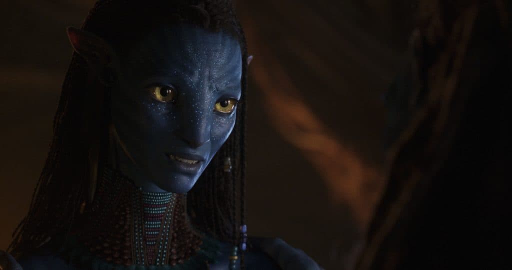 Zoe Saldana as Neytiri in Avatar 2