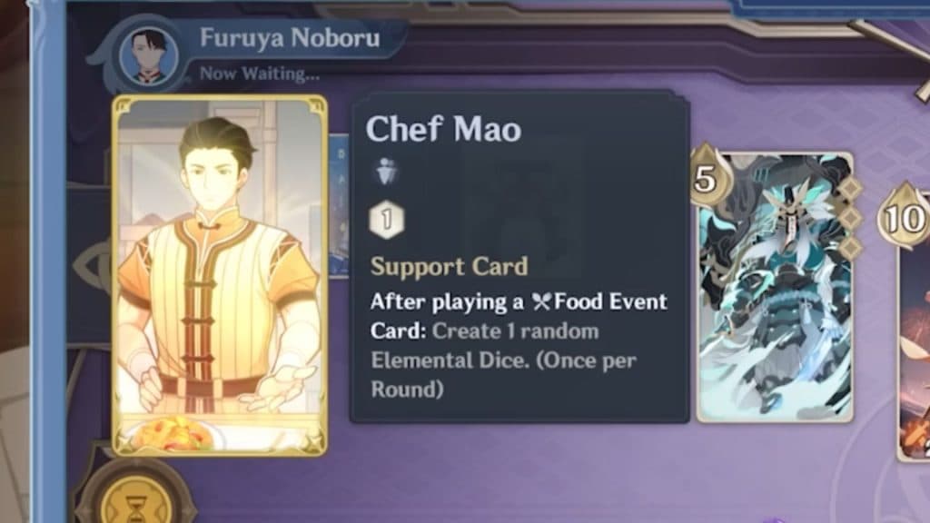 Genius Invokation TCG Chef Mao Support Card