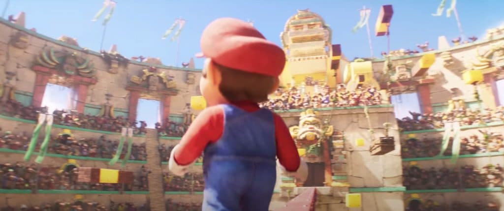 The Donkey Kong temple in the Super Mario Bros trailer