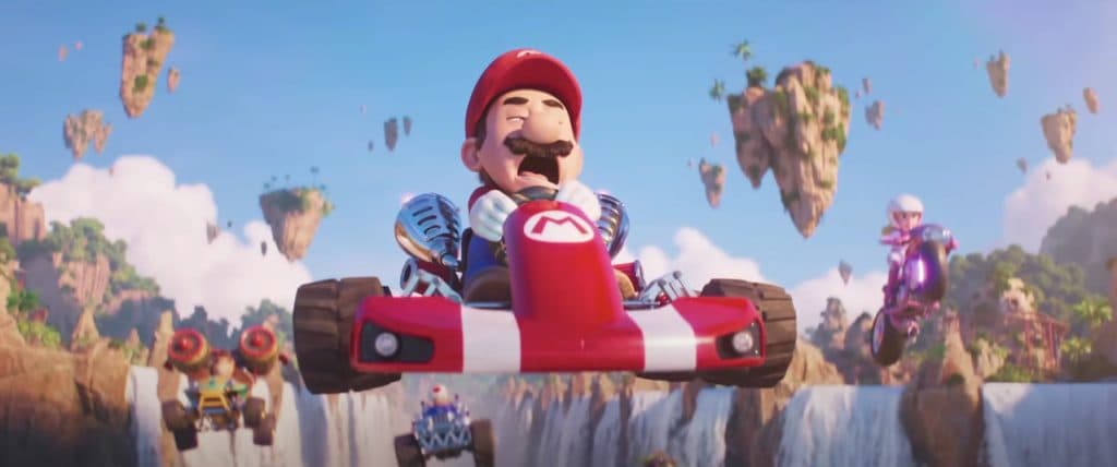 Mario Kart in the Super Mario bros movie trailer