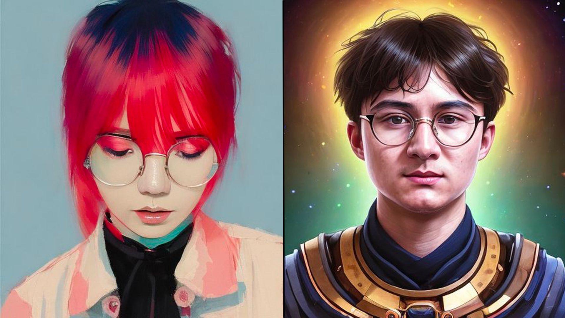 AI images of LilyPichu and Micahel Reeves