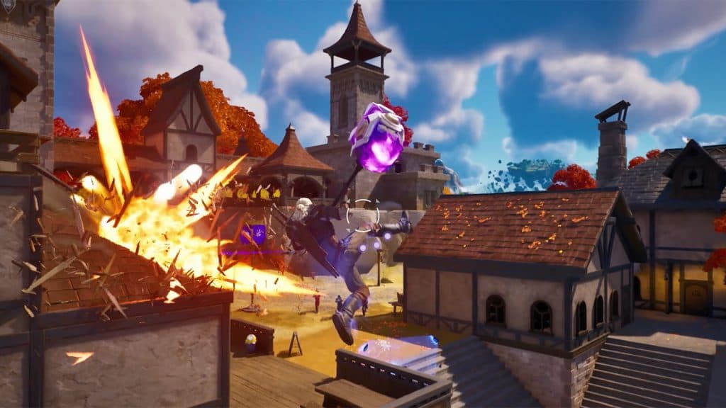The new Shockwave Hammer weapon in Fortnite