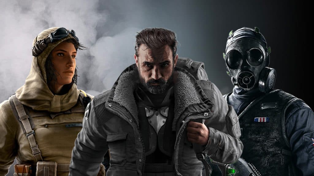 Nomad, Zero and Thatcher from Rainbow Six Siege on R6 background